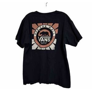 VANS Off the Wall 66 Logo Graphics Skater Surfer T-shirt Men's Sz L The Original